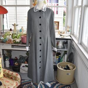 Vintage 80s James River Traders Wool Blend Maxi Dress Size Medium 80s Does 40s